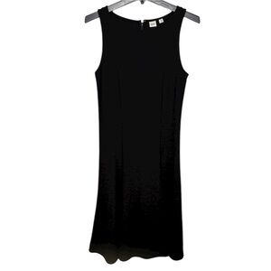 NWT GAP | *TALL* Fit and Flare Black Knit Sleeveless Classic Dress Midi